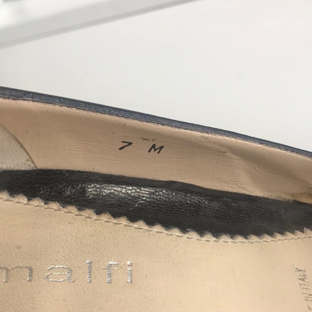 Amalfi black leather heels, vintage, size 7 - Picture 6 of 6